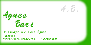 agnes bari business card